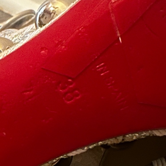 Christian Louboutin Chocazeppa Metallic Wedge - Picture 4 of 5